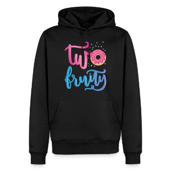 Deux | fruités Chemise d’anniversaire Donut | Beignet - Sweat à capuche Premium bio Homme - noir - Devant - Nico (187cm)