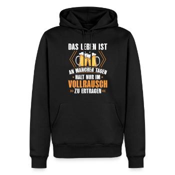 Das Leben Ist An Manchen Tagen Halt Nur Im - Männer Premium Bio Hoodie - Schwarz - Vorne - Nico (187cm)