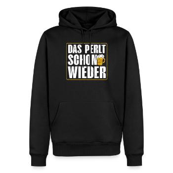 Das Perlt Schon Wieder Bier Liebhaber Craft Beer - Männer Premium Bio Hoodie - Schwarz - Vorne - Nico (187cm)
