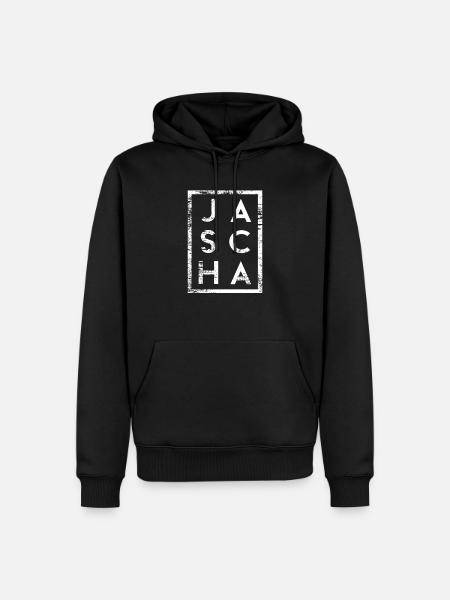 Jascha Minimalismus - Männer Premium Bio Hoodie - Schwarz