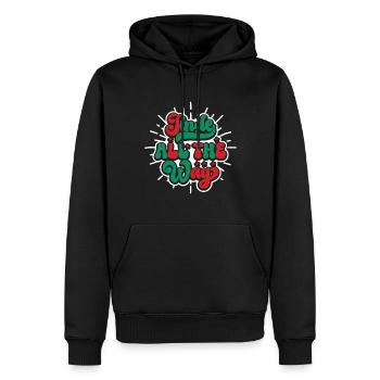 Jingle All The Way - Noël - Sweat à capuche Premium bio Homme - noir - Devant - Nico (187cm)
