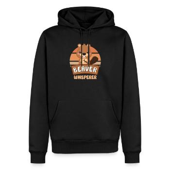 Biber Fan Biber Liebhaber Lustiges Biber Geschenk - Männer Premium Bio Hoodie - Schwarz - Vorne - Nico (187cm)