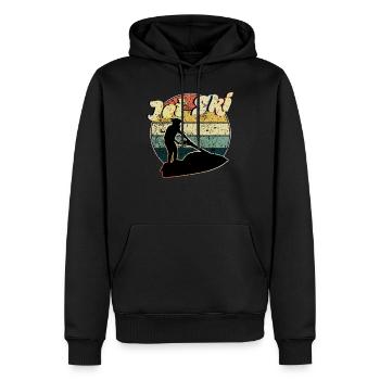 Jet Ski - Sweat à capuche Premium bio Homme - noir - Devant - Nico (187cm)
