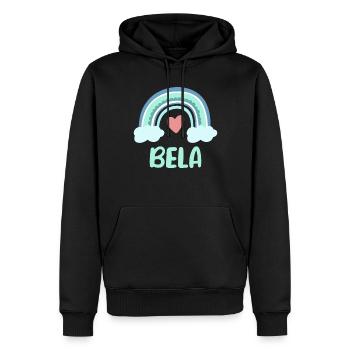 Bela Nom Rainbow Baby - Sweat à capuche Premium bio Homme - noir - Devant - Nico (187cm)