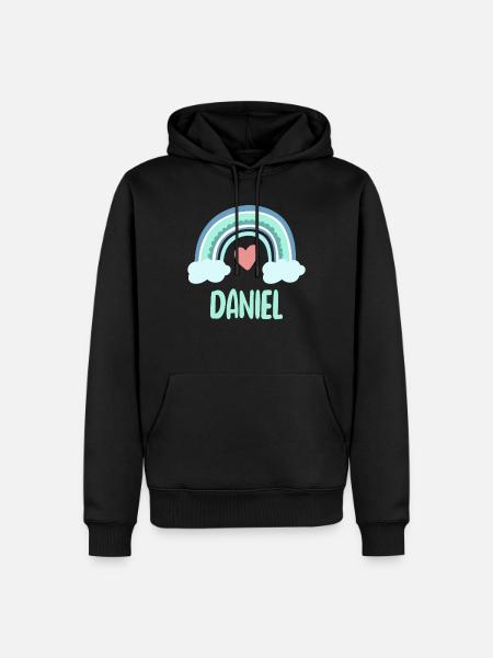 Daniel Name Rainbow Baby - Men’s Premium Organic Hoodie - black
