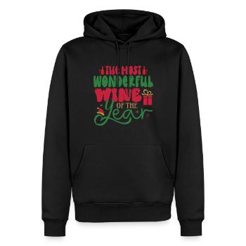 The Most Wonderful Wine Of The Year - Männer Premium Bio Hoodie - Schwarz - Vorne - Nico (187cm)