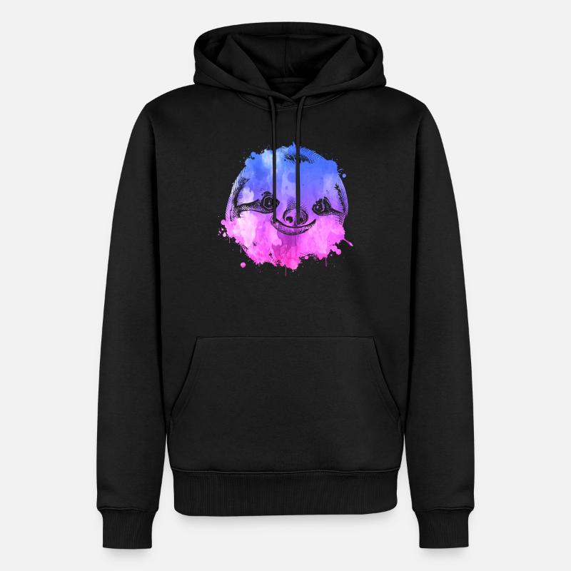 Sloth Faultier - Männer Premium Bio Hoodie - Schwarz