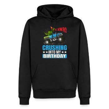 Rawr! Crushing Into My Birthday | Birthday Shirt | - Männer Premium Bio Hoodie - Schwarz - Vorne - Nico (187cm)