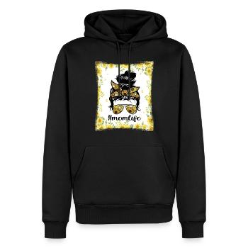 #Momlife | Cadeau de la fête des Mères | Chemise maman | Maman - Sweat à capuche Premium bio Homme - noir - Devant - Nico (187cm)