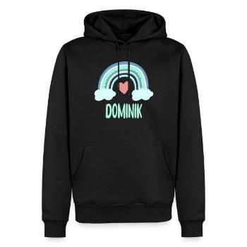Dominik Nom Rainbow Baby - Sweat à capuche Premium bio Homme - noir - Devant - Nico (187cm)