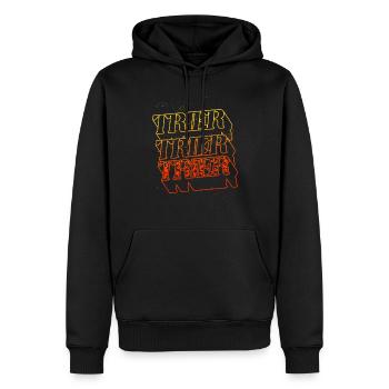 Trier Deutschland Stadt Skyline Heimat Schrift - Männer Premium Bio Hoodie - Schwarz - Vorne - Nico (187cm)