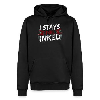 AUFGRUND VON WARENZEICHEN-PROBLEMEN NICHT - Männer Premium Bio Hoodie - Schwarz - Vorne - Nico (187cm)