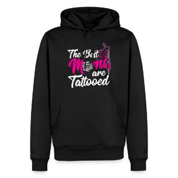 Die Besten Mütter Sind Tätowiert Künstlerische - Männer Premium Bio Hoodie - Schwarz - Vorne - Nico (187cm)