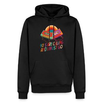 Cassette Type Vintage Cassette Retro Cassette Love - Sweat à capuche Premium bio Homme - noir - Devant - Nico (187cm)