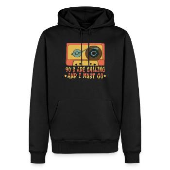 Cassette Type Vintage Cassette Retro Cassette Love - Sweat à capuche Premium bio Homme - noir - Devant - Nico (187cm)