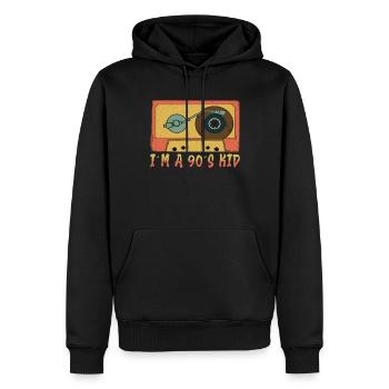 Cassette Type Vintage Cassette Retro Cassette Love - Sweat à capuche Premium bio Homme - noir - Devant - Nico (187cm)