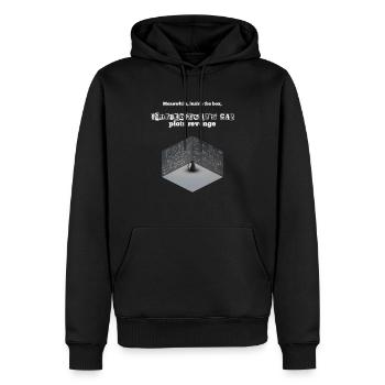 La vengeance du chat de Schroedinger drôle de science - Sweat à capuche Premium bio Homme - noir - Devant - Nico (187cm)