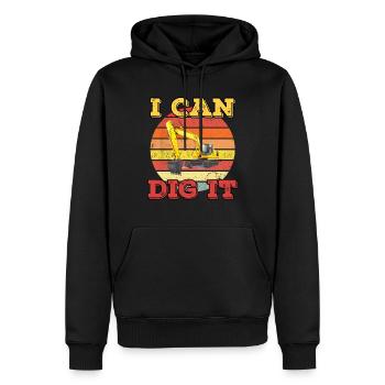 Ich kann es graben! - Männer Premium Bio Hoodie - Schwarz - Vorne - Nico (187cm)