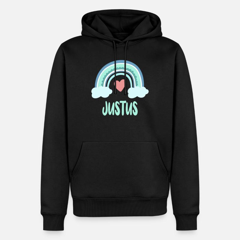 Justus Nom Rainbow Baby - Sweat à capuche Premium bio Homme - noir