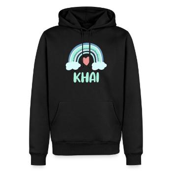 Khai Nom Rainbow Baby - Sweat à capuche Premium bio Homme - noir - Devant - Nico (187cm)