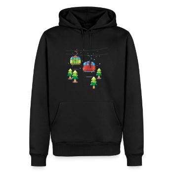 Cable car mountain railway for children Gondola lift - Men’s Premium Organic Hoodie - black - Front - Nico (187cm)