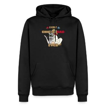 Poulet d’arrosage vintage peut le meilleur poulet de tous les temps - Sweat à capuche Premium bio Homme - noir - Devant - Nico (187cm)