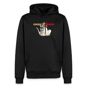 Poulet Vintage Arrosoir Chickendaddy - Sweat à capuche Premium bio Homme - noir - Devant - Nico (187cm)