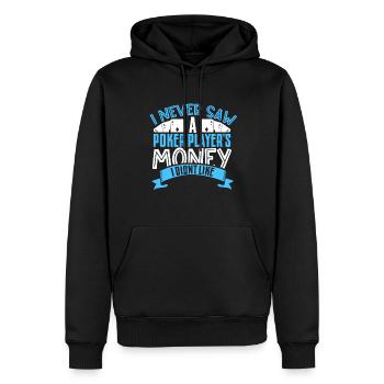 Poker Casino Joueur de poker Jeu de roulette - Sweat à capuche Premium bio Homme - noir - Devant - Nico (187cm)