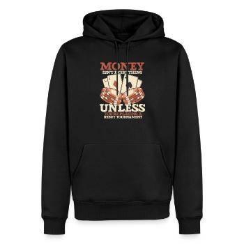 Poker Casino Joueur de poker Jeu de roulette - Sweat à capuche Premium bio Homme - noir - Devant - Nico (187cm)