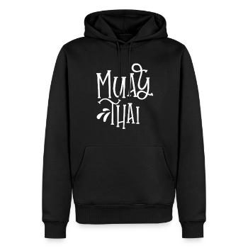 Muay Thai - Männer Premium Bio Hoodie - Schwarz - Vorne - Nico (187cm)