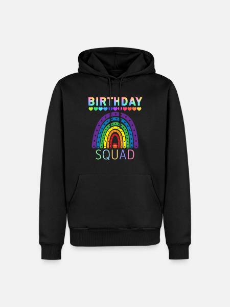 Birthday Squad Regenbogen LGBTQ - Männer Premium Bio Hoodie - Schwarz