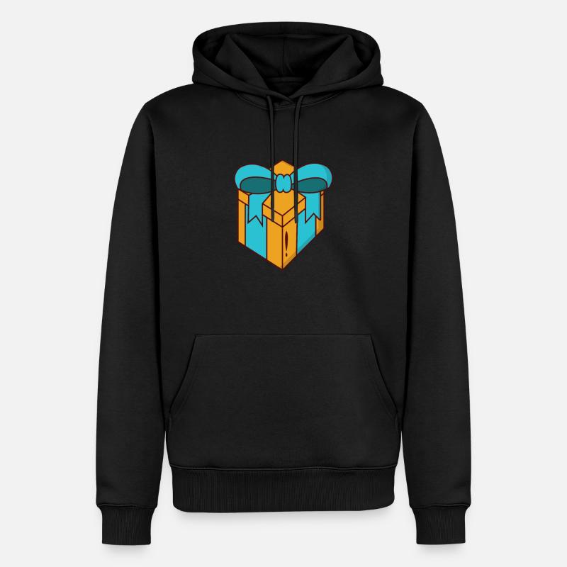 Geschenkbox - Männer Premium Bio Hoodie - Schwarz