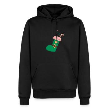 Chaussette de Noël - Sweat à capuche Premium bio Homme - noir - Devant - Nico (187cm)