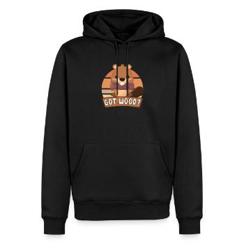 Biber Fan Biber Liebhaber Lustiges Biber Geschenk - Männer Premium Bio Hoodie - Schwarz - Vorne - Nico (187cm)