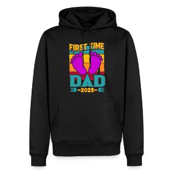 Vaterschaft 2023 Vater - Männer Premium Bio Hoodie - Schwarz - Vorne - Nico (187cm)