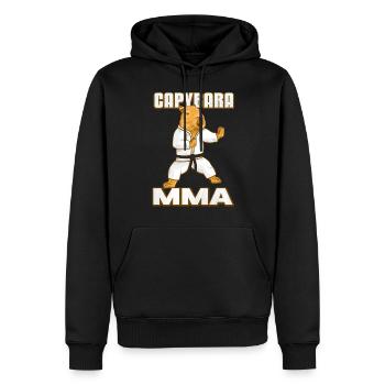 Capybara MMA - Männer Premium Bio Hoodie - Schwarz - Vorne - Nico (187cm)