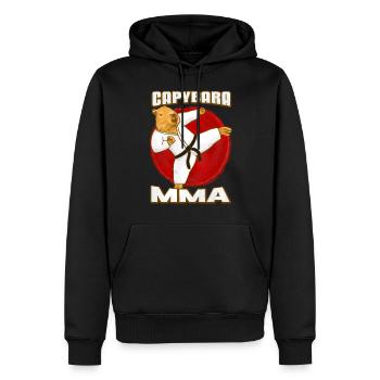Capybara MMA - Männer Premium Bio Hoodie - Schwarz - Vorne - Nico (187cm)