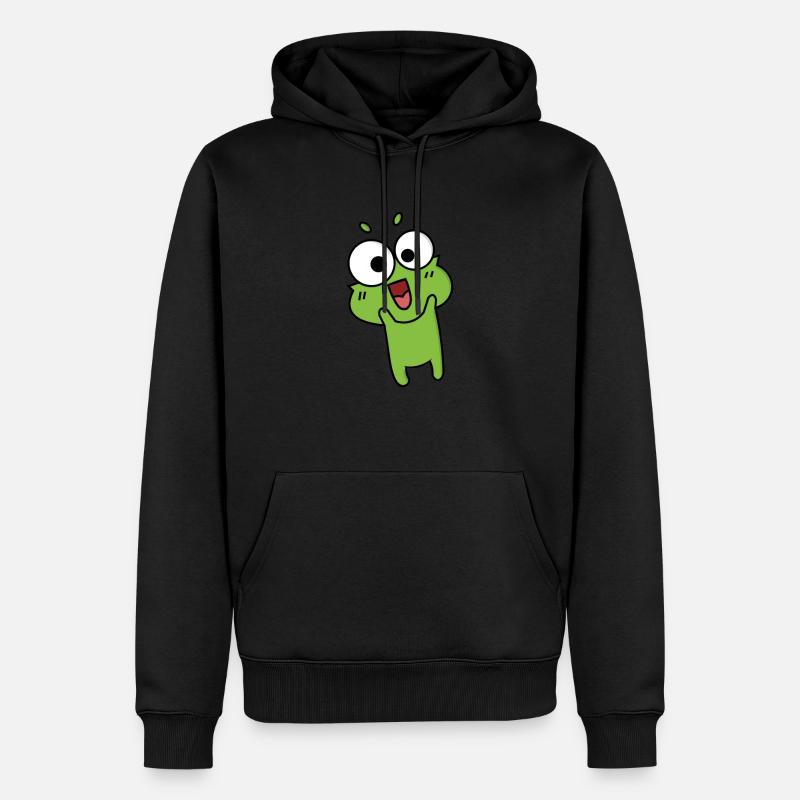 Frog Comic Drawing Funny - Sweat à capuche Premium bio Homme - noir
