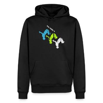 Parkour - Sweat à capuche Premium bio Homme - noir - Devant - Nico (187cm)