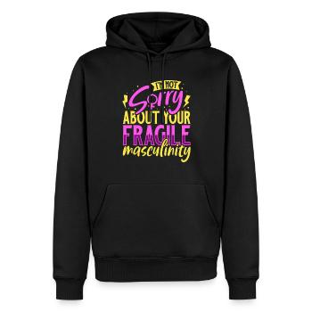 Féminisme Le pouvoir des femmes pro-choix Pro Avortement - Sweat à capuche Premium bio Homme - noir - Devant - Nico (187cm)