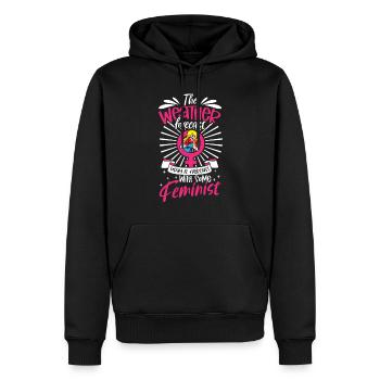 Féminisme Le pouvoir des femmes pro-choix Pro Avortement - Sweat à capuche Premium bio Homme - noir - Devant - Nico (187cm)
