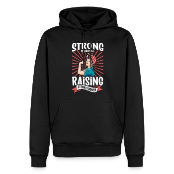 Féminisme Le pouvoir des femmes pro-choix Pro Avortement - Sweat à capuche Premium bio Homme - noir - Devant - Nico (187cm)
