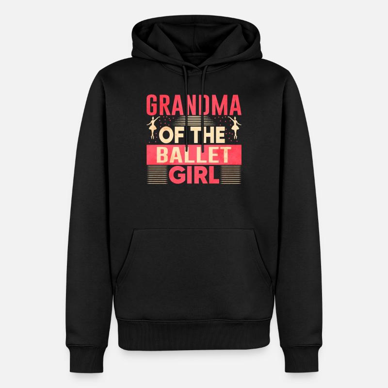 Danseuse de ballet Grand-mère Ballet - Sweat à capuche Premium bio Homme - noir
