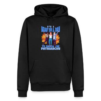 Féminisme Girl Power Pro-choix Pro avortement - Sweat à capuche Premium bio Homme - noir - Devant - Nico (187cm)