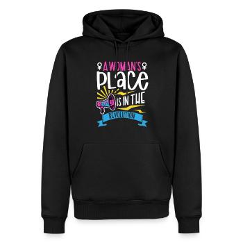 Féminisme Le pouvoir des femmes pro-choix Pro Avortement - Sweat à capuche Premium bio Homme - noir - Devant - Nico (187cm)