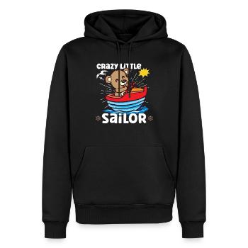 Voilier Bateau Kid Child Yacht Boat - Sweat à capuche Premium bio Homme - noir - Devant - Nico (187cm)