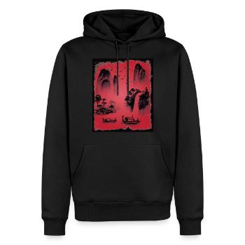 Japan Landscape Japanese Art - Men’s Premium Organic Hoodie - black - Front - Nico (187cm)