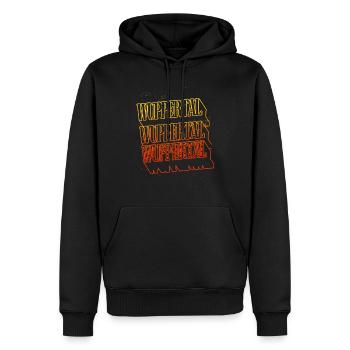 Wuppertal Deutschland Stadt Skyline Heimat Schrift - Männer Premium Bio Hoodie - Schwarz - Vorne - Nico (187cm)