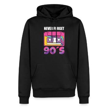 Cassette Type Vintage Cassette Retro Cassette Love - Sweat à capuche Premium bio Homme - noir - Devant - Nico (187cm)