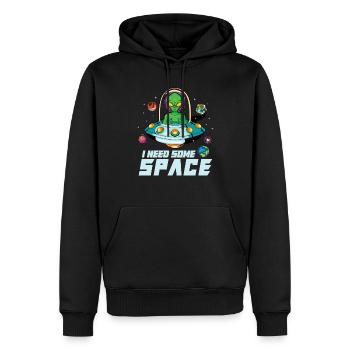 Alien Extraterrestrial Area 51 Ufo Space Geek - Männer Premium Bio Hoodie - Schwarz - Vorne - Nico (187cm)